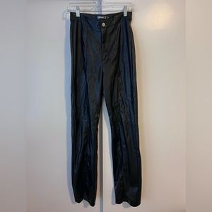 MISSGUIDED Black Pleather Pants